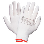 Перчатки полиэфирные (L) белые (ADWG005)