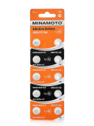 Батарейкa MINAMOTO , 1.5 В Japan (LR626) 10card цена 1 шт