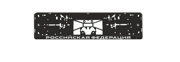 Рамка под номерной знак нижняя защёлка, шелкография Российская Федерация (чёрная, белая) AVS RN-07