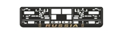 Рамка под номерной знак книжка, рельеф Russia (чёрный, золото) AVS RN-09