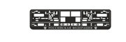 Рамка под номерной знак книжка, рельеф Российская Федерация (чёрная, серебро) AVS RN-11