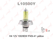 Лампа H4 галогеновая R2(H4) YELLOW P45t, 12 Вольт, 100, 80W