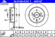 Диск тормозной задн, FIAT: SEDICI 1.6 16V/1.6 16V 4x4/1.9 D Multijet/1.9 D Multijet 4x4/2.0 D Multijet/2.0 D Multijet 4x4 06- SUZUKI: SX4 1.5/1.5 VV