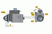986016400 Bosch 0 986 016 400 стартер 1.1Kw Renault 19/Laguna/Megane/Trafic/Clio 83-01