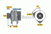 986042091 Bosch 0 986 042 091 генератор 14V 90A Citroen Berlingo/C5/Xsara, Pegeout 206/306/406/Boxer 1.4-2.0 96