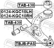 0124-KGC10RH рычаг передний правый Daihatsu Boon M300 04-10