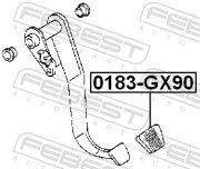 0183-GX90 накладка педали (р)сцепл/торм.60x60Nissan Primera P11, Toyota Camry/Land Cruiser/Avensis