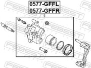 0577GFFL суппорт тормозной пер.л. Mazda 323/626 1.6-2.5/2.0TD 91 d.57
