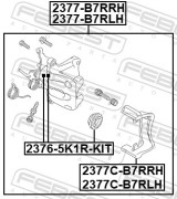 Ремкомплект заднего тормозного суппорта FEBEST 2376-5K1R-KIT