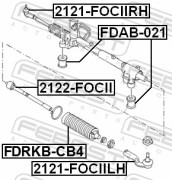 FDAB-021 втулка рулевой рейки Ford Focus 03-07