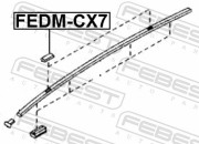 FEDM-CX7 заглушка в молдинг крыши Mazda CX-7 06-12