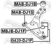 MBJB-DJ1F пыльник шаровой опоры Mitsubishi Eclipse 05