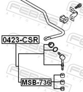 MSB-736 Втулка стойки стабилизатора | перед прав/лев | Febest