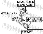 MZAB-CX9S сайлентблок рычага передний Mazda CX-9 TB 07-13