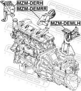 Опора двигателя MAZDA 2 DE