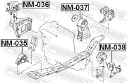 NM-035 подушка двигателя передняя Nissan Presage U30 98-03