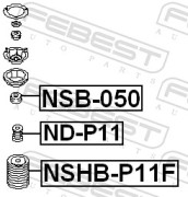 NSB050 подушка опоры амортизатора пер. нижн. Nissan Primera P10E/P11/WP11E 90