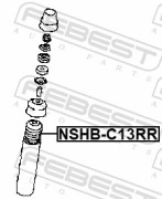Пыльник отбойник заднего амортизатора (компл) FEBEST NSHB-C13RR