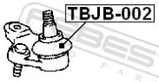 TBJB-002 пыльник шаровой опоры Toyota Corona 87-92