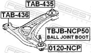 TBJB-NCP50 пыльник шаровой опоры Daihatsu Sirion M300 04-10